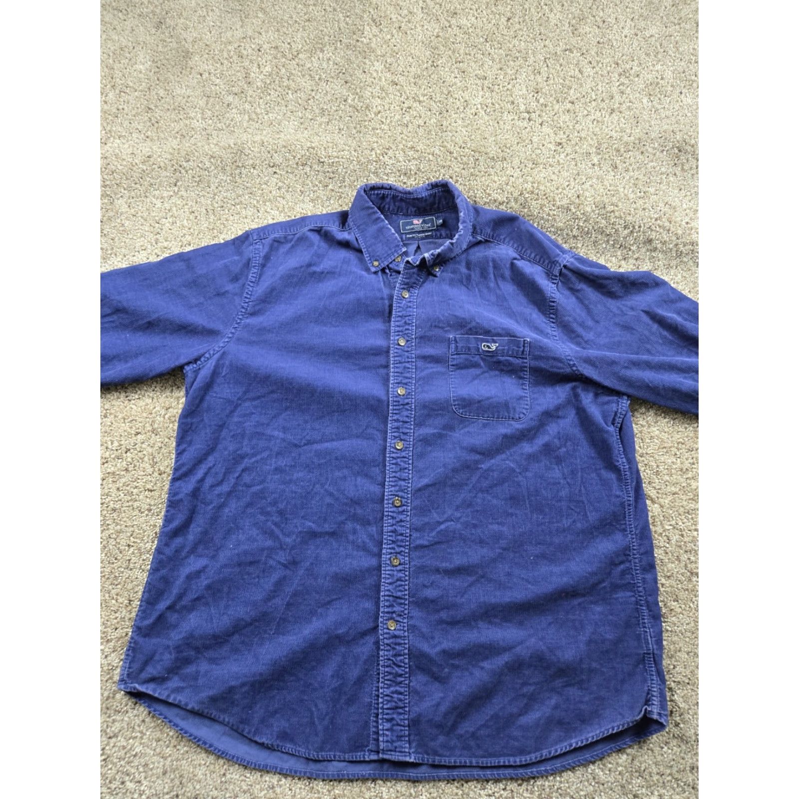 Vineyard Vines Vineyard Vines Shirt Mens 2XL Blue Corduroy Slim Fit Tucker Shirt Long Sleeve Size US XXL / EU 58 / 5 - 4 Thumbnail
