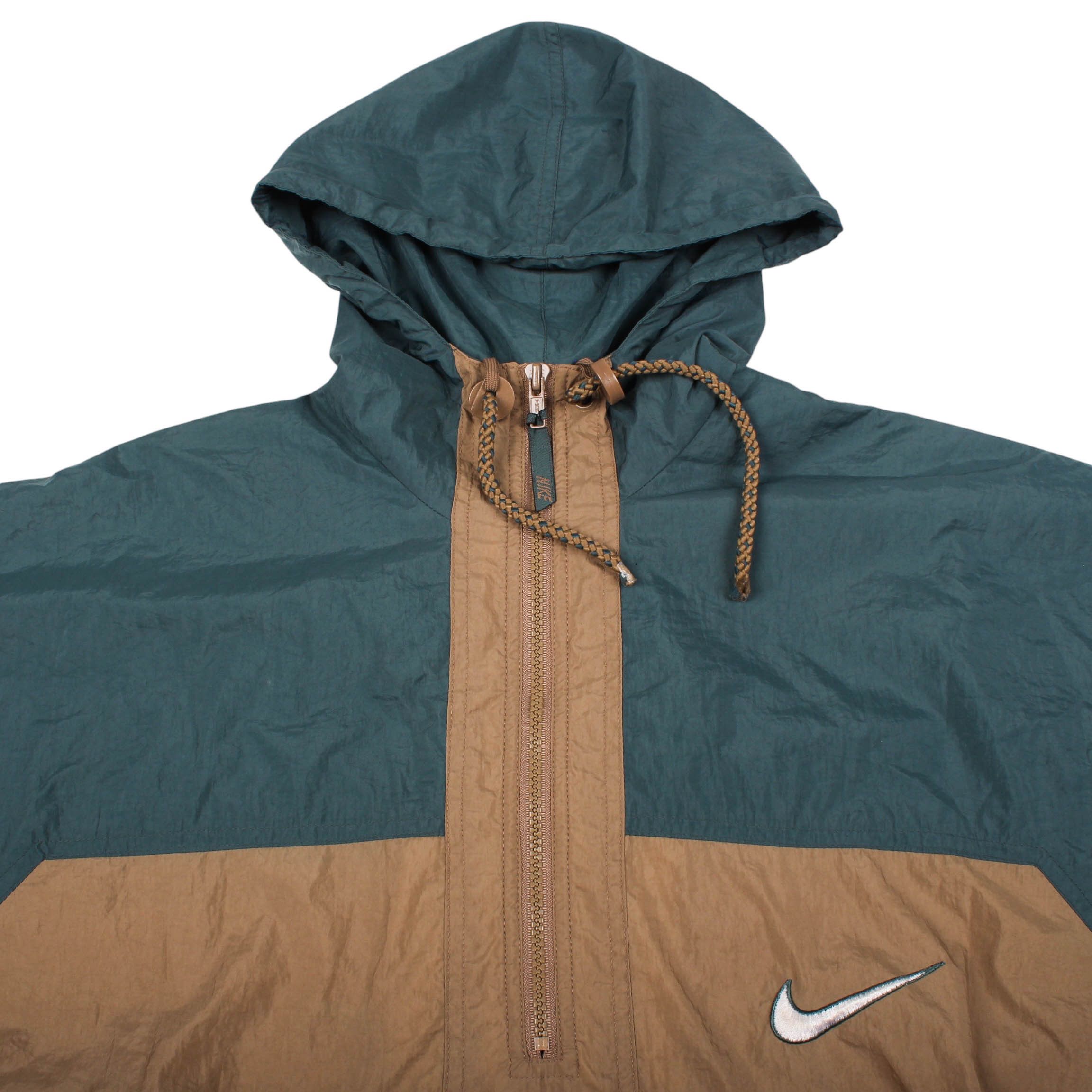 Nike Vintage Nike Anorak Jacket Green Brown Windbreaker Size US M / EU 48-50 / 2 - 9 Thumbnail