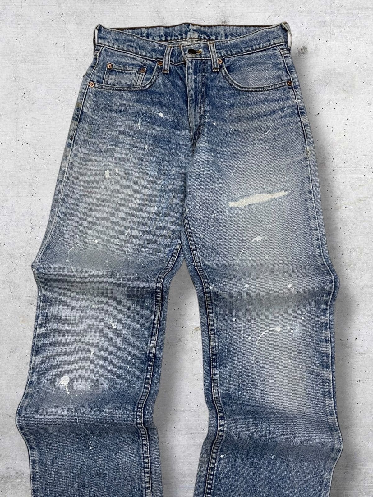 Levi's Vintage Clothing VINTAGE 501 LEVIS USA DESIGNER 90S OG SPLASH RIPPED DENIM Size US 29 - 4 Thumbnail