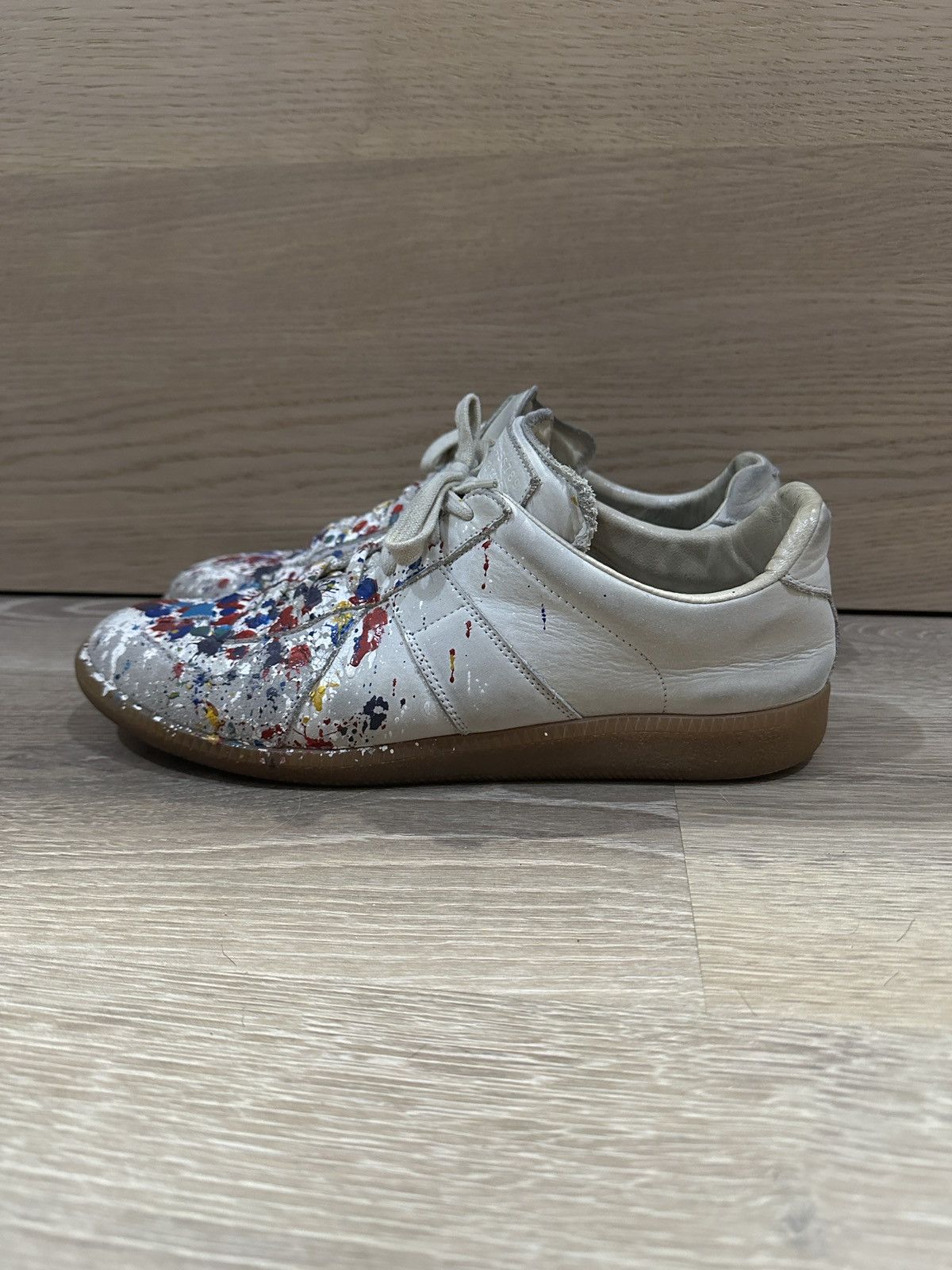 Maison Margiela Maison Margiela 2012 Paint Splatter Replica GATs Size US 9.5 / EU 42-43 - 3 Thumbnail