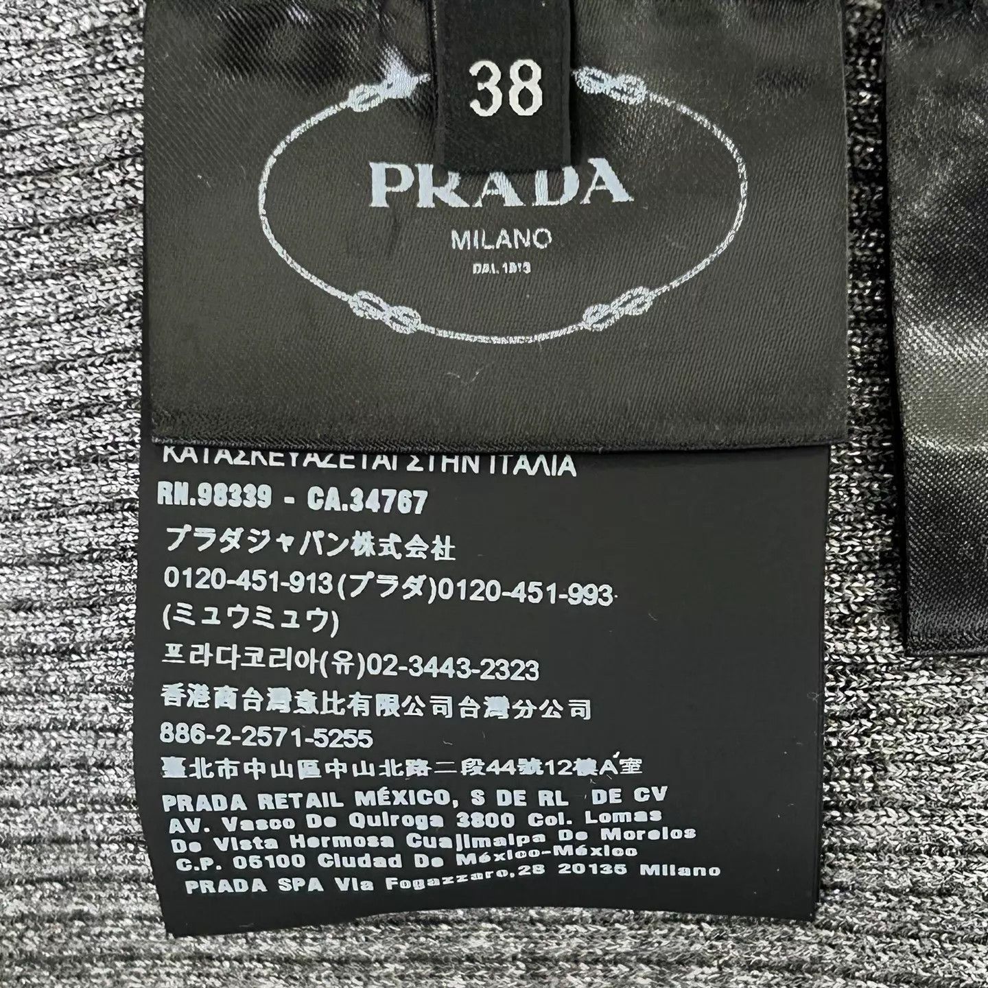 Prada Prada Fitted Shimmer Knit Gray Cardigan 38 Size XS / US 0-2 / IT 36-38 - 4 Thumbnail