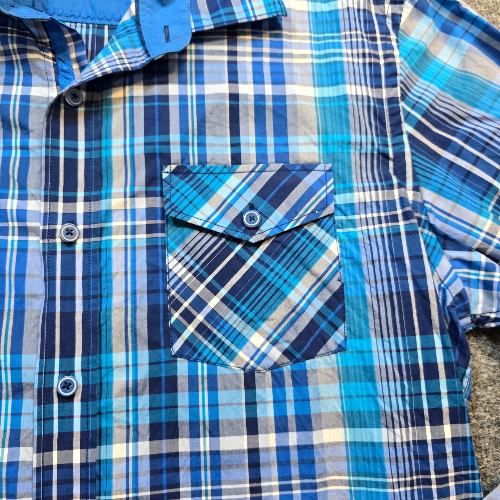 BUGATCHI Bugatchi Shirt Mens Medium Blue Plaid Button Long Sleeve Career Classic Shirt Size US M / EU 48-50 / 2 - 3 Thumbnail