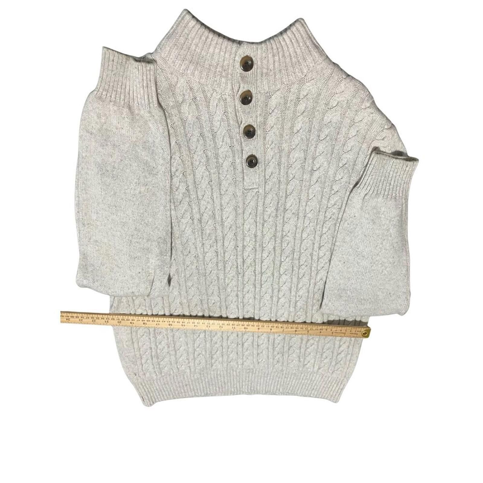 St. Johns Bay St. John’s Bay Men’s Cable Knit Henley Sweater Gray XL Size US XL / EU 56 / 4 - 5 Thumbnail