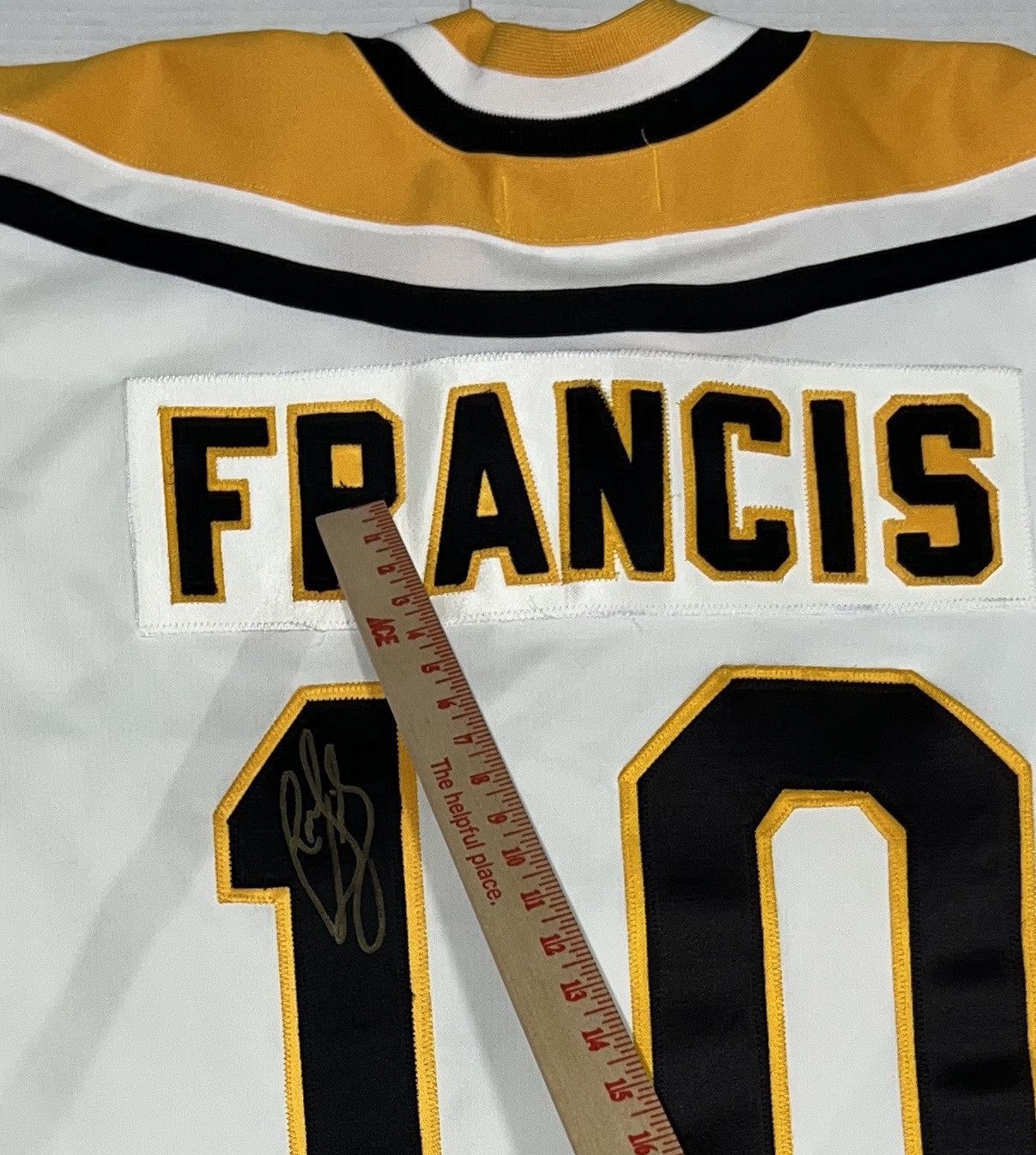 Ccm Vintage Pittsburgh Penguins Signed Ron Francis Jersey Ccm Size US L / EU 52-54 / 3 - 10 Thumbnail