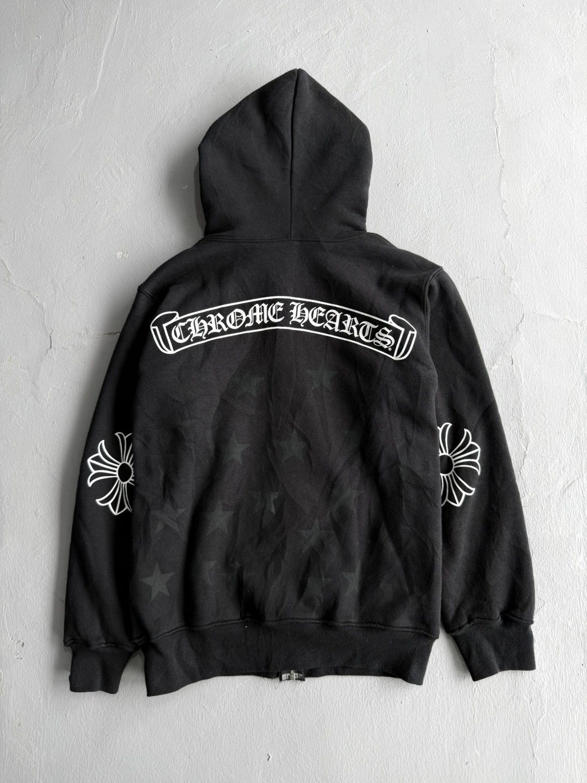トップス KYOSUKE HIMURO by Chrome Hearts nit zip Chrome Hearts × Vintage Kyosuke Himuro Cross Print Zip Up