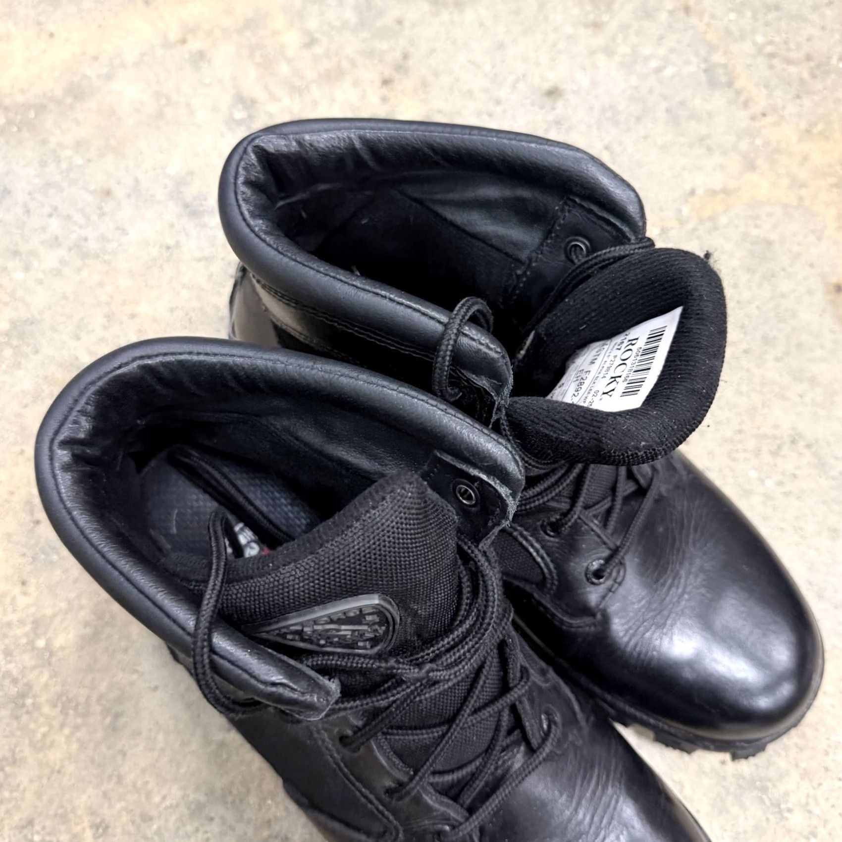 Vintage ROCKY 6" Alpha Force Composite Toe Boots Mens 9M Black Leather Waterproof Boot Leather Combat Ankle 9Mens Black RockY S2V Size US 9 / EU 42 - 4 Thumbnail