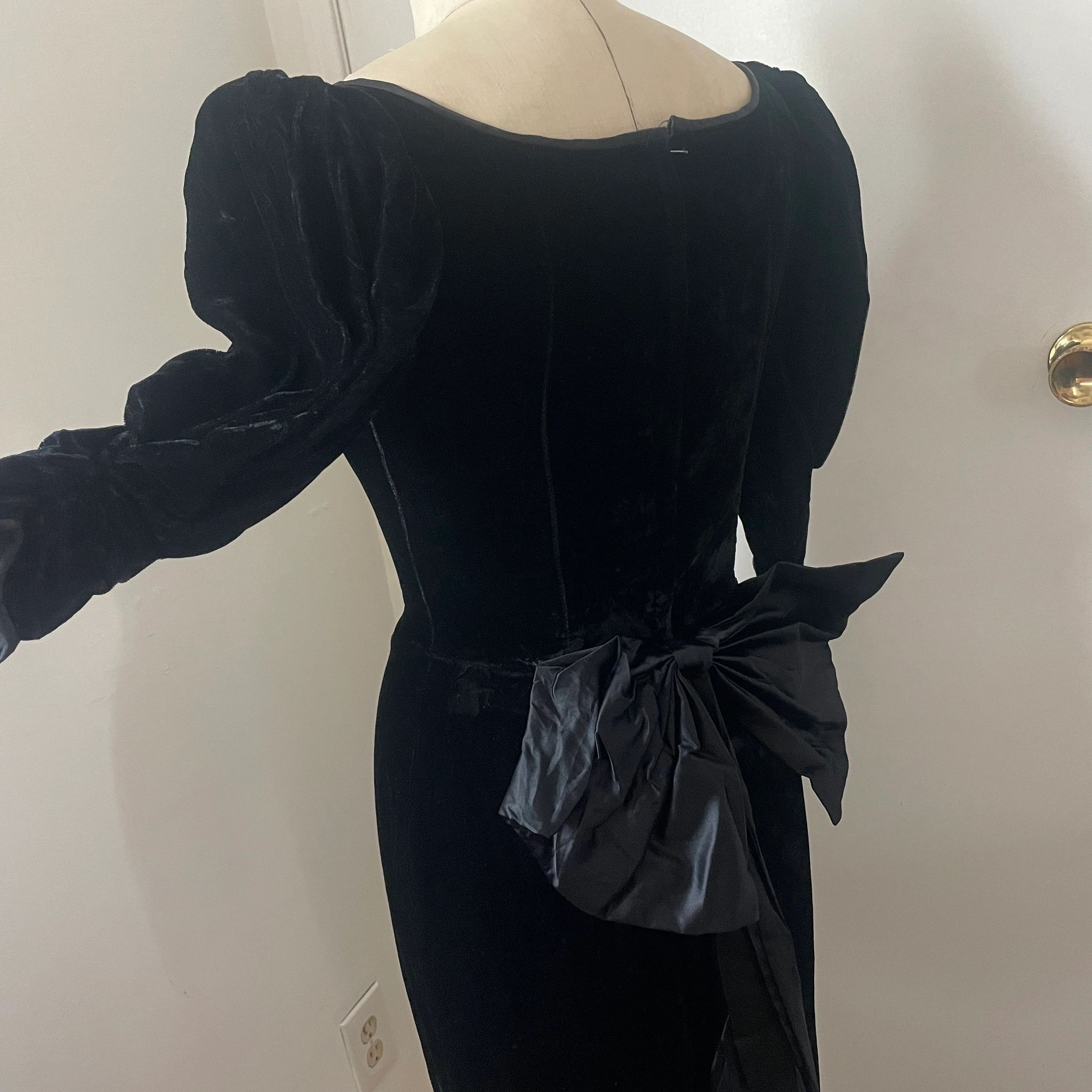 Jessica McClintock Gunne Sax Jessica McClintock Crushed Velvet Dress Prom Gown Size L / US 10 / IT 46 - 3 Thumbnail