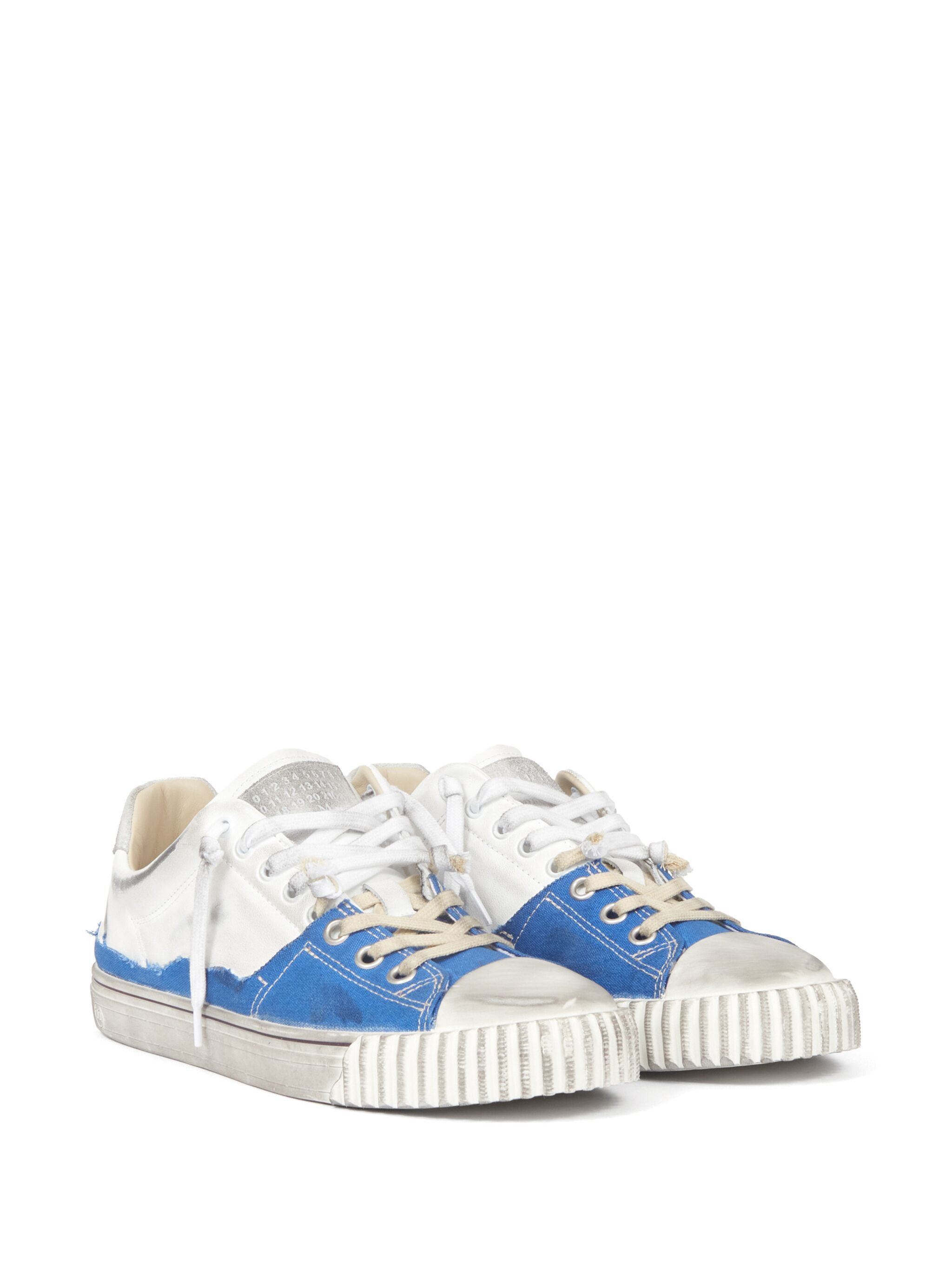 Maison Margiela o1w1db10125 New Evolution Layered Sneakers in Blue/White Size US 8 / EU 41 - 2 Thumbnail