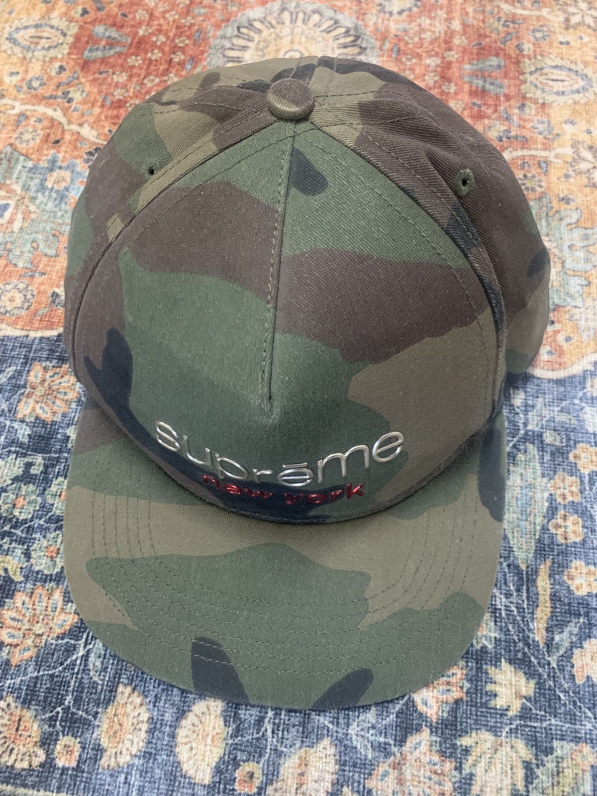 Supreme Supreme Cordura Denim S Logo 6-Panel Hat Green SS26 | Grailed
