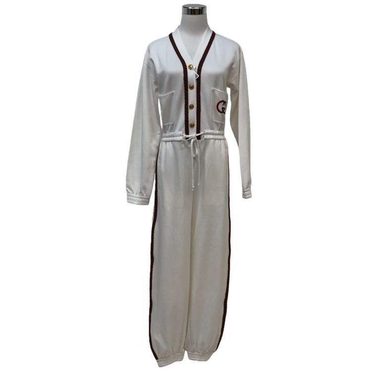Gucci Gucci Logo Trim Jumpsuit Size S Size 27" / US 4 / IT 40 - 1 Thumbnail