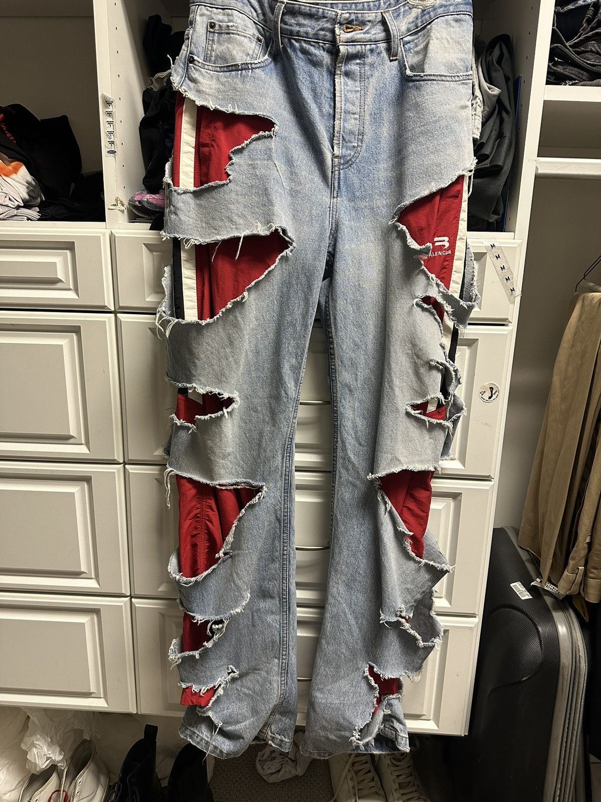 Denim Pants Balenciaga Pants Silver Balenciaga Balenciaga Graffiti 