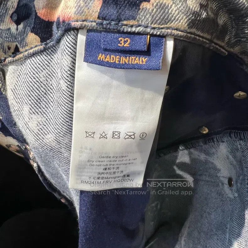 Louis Vuitton Louis Vuitton Fire Cloud Full Print Flocked Jeans Size US 32 / EU 48 - 8 Thumbnail