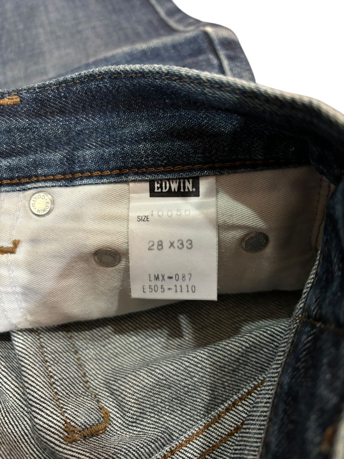 Edwin × Japanese Brand × Seditionaries Vintage Y2k Edwin 400 Bootcut Flared Faded Jeans Size US 26 / EU 42 - 8 Thumbnail