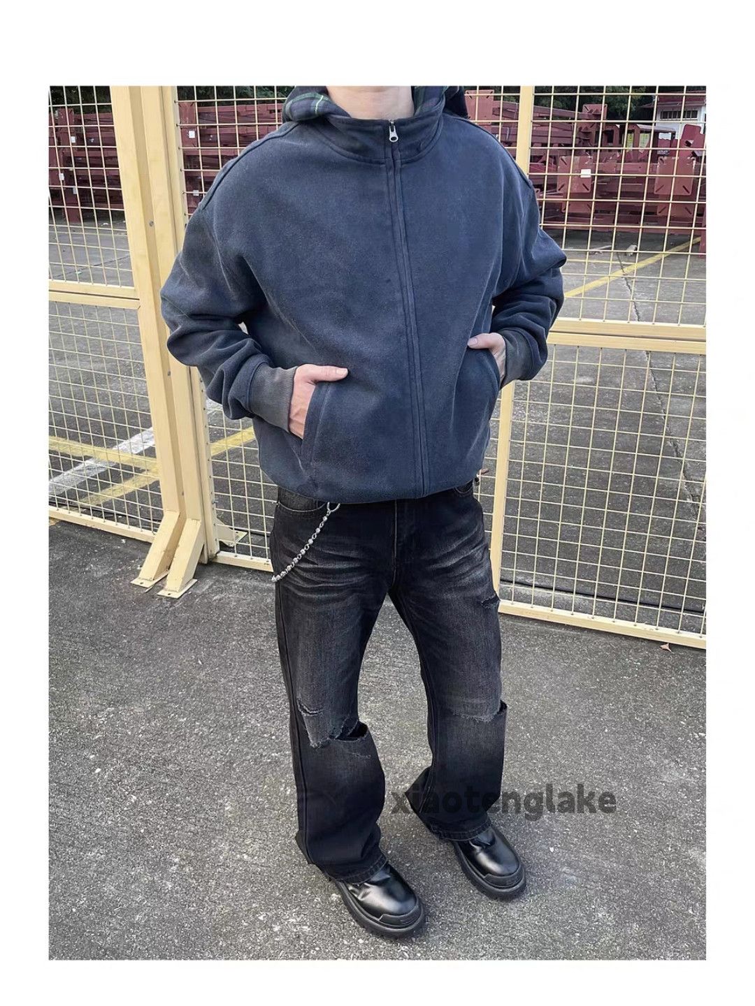 Jean × Vintage washed faded cleanfit yuppie bootcut damaged jeans Size US 32 / EU 48 - 3 Thumbnail