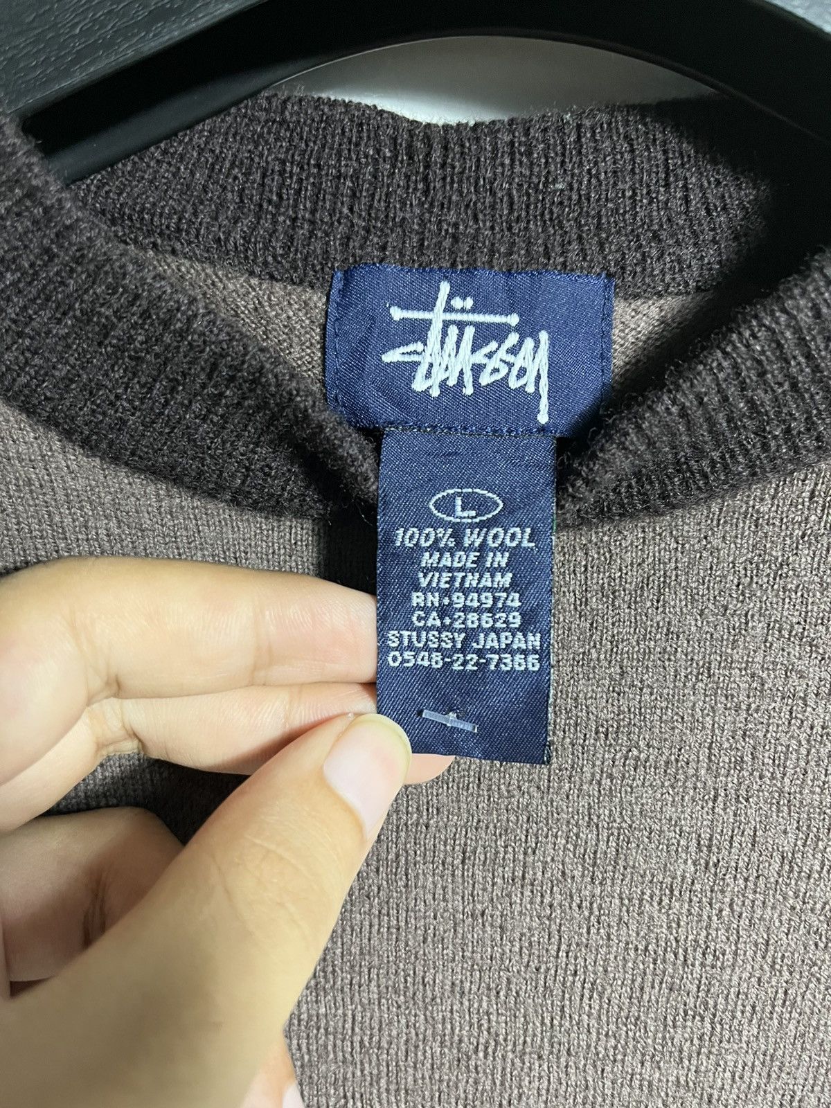 Stussy Vintage 90s Stussy Wool Longsleeve Crewneck Size US L / EU 52-54 / 3 - 5 Thumbnail