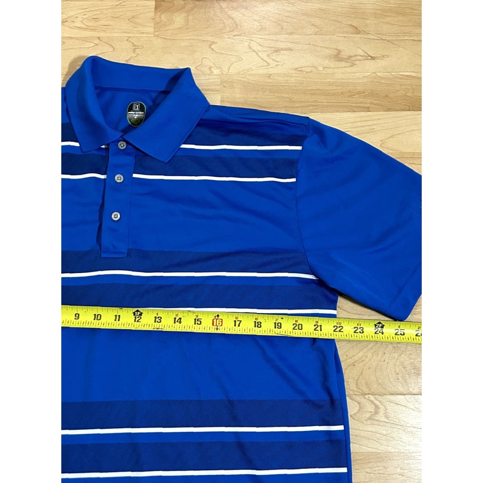 PGA Tour PGA TOUR Pro Series Men’s Large Blue Striped Polo Shirt Golf Shirt Size US L / EU 52-54 / 3 - 3 Thumbnail