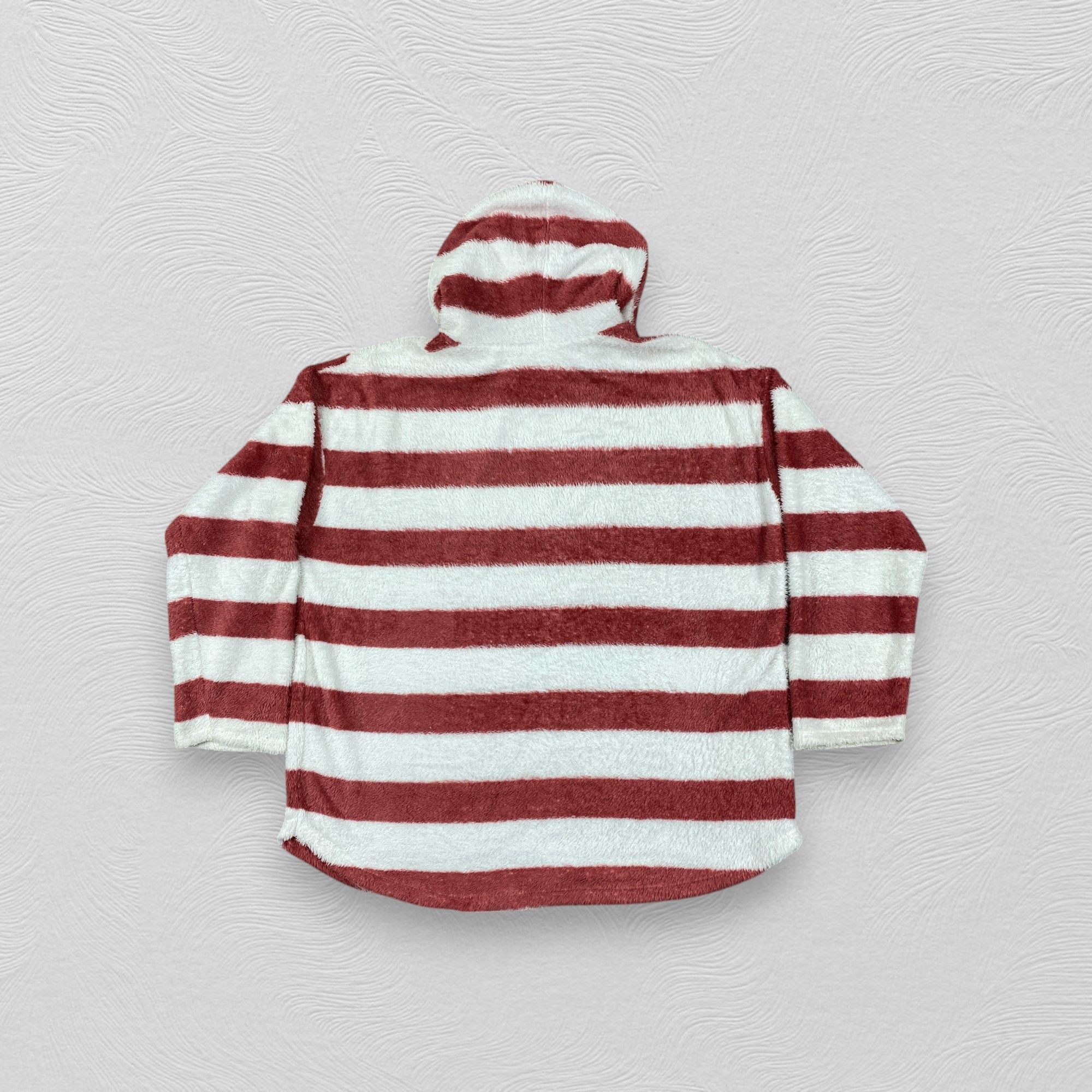 Cartoon Network Uniqlo Peanuts Snoopy Stripe Fleece Hoodie- J486 Size US M / EU 48-50 / 2 - 2 Thumbnail