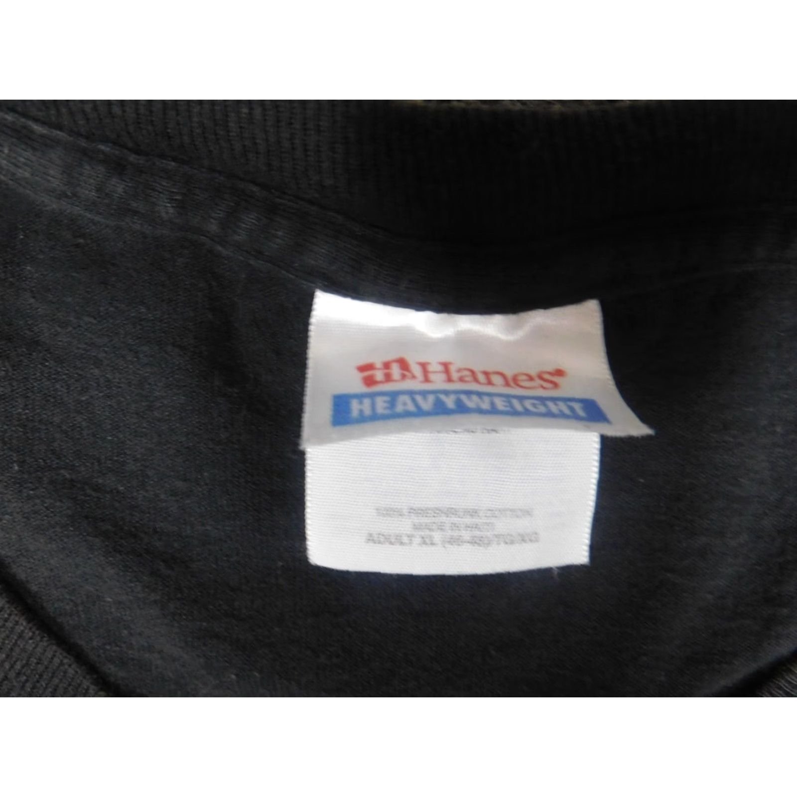 Hanes Hanes Lake Austin Mens Shirt XL Black Short Sleeve Crew Neck Logo T-Shirt Regular Breathable Vintage: No Size US XL / EU 56 / 4 - 6 Thumbnail