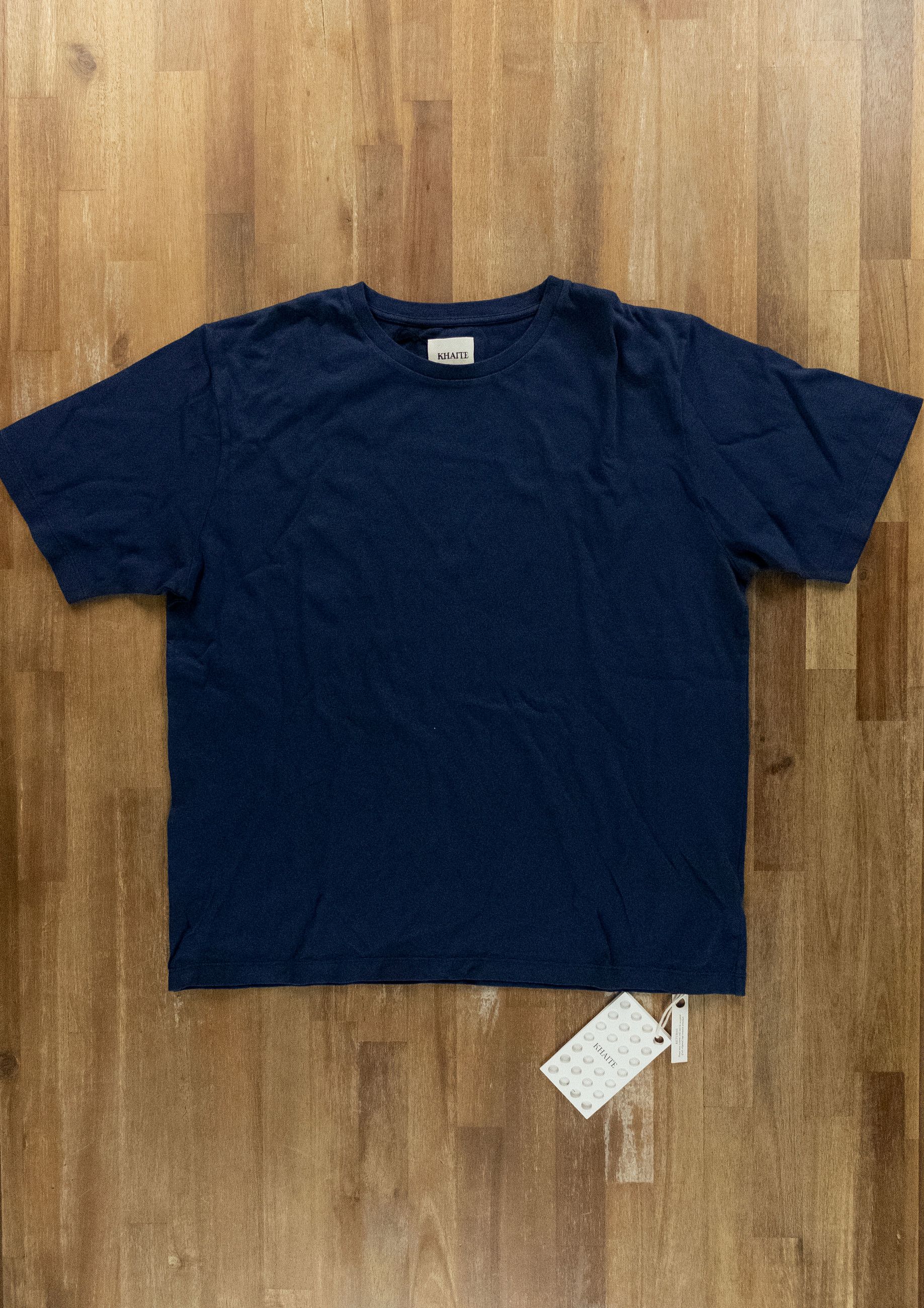 KHAITE KHAITE Mae navy blue cotton crewneck t-shirt Medium Size M / US 6-8 / IT 42-44 - 4 Thumbnail