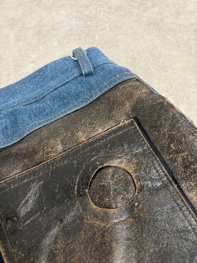 Just Cavalli 2000s Cavalli Brown Faded Leather Pants Size US 32 / EU 48 - 9 Thumbnail