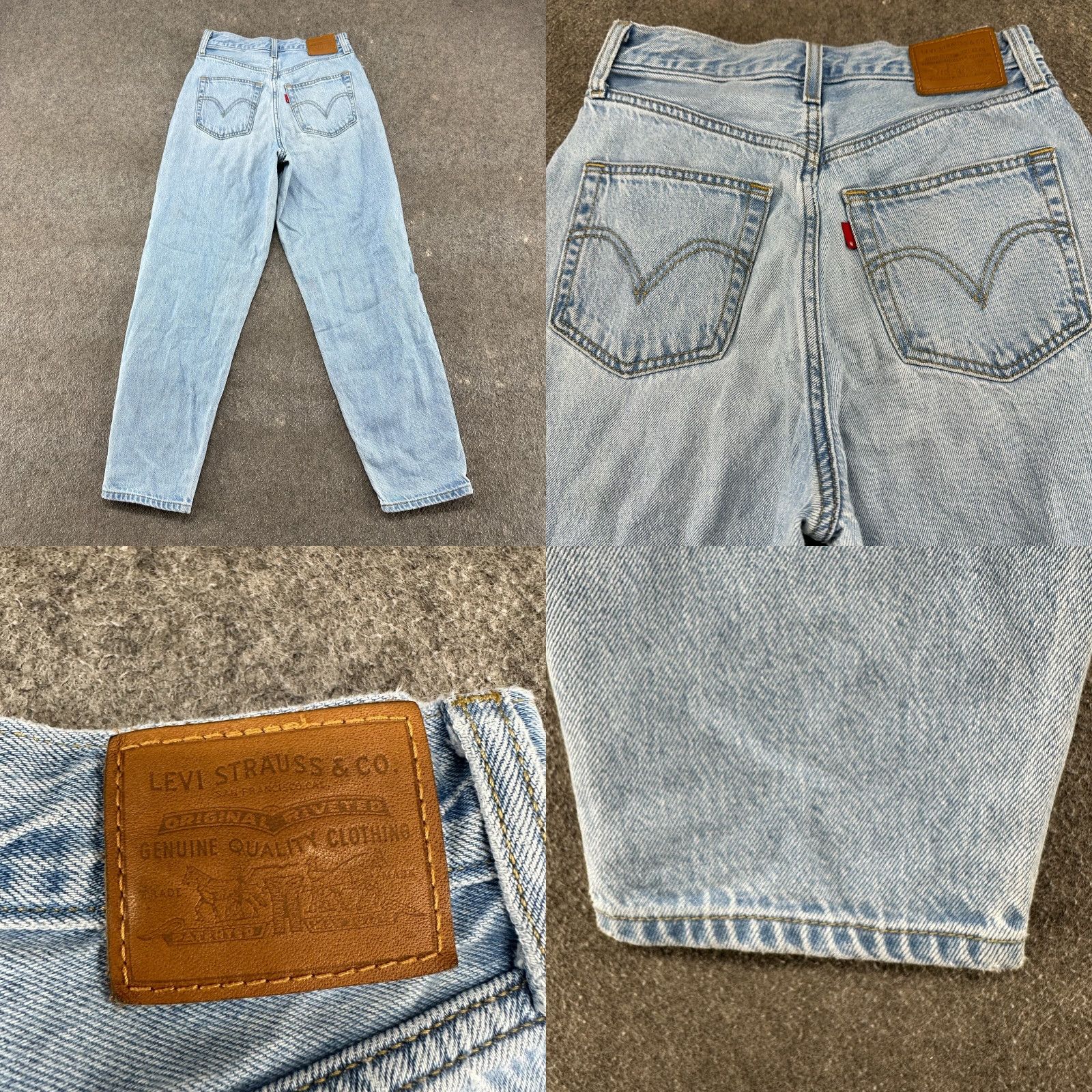 Levi's Levi's Mom Jeans Womens 27x28 Blue High Loose Relaxed Fit Tapered Leg Light Wash Denim 100% Cotton 5-Pocket Jeans Girls/ Womens Size 27" / US 4 / IT 40 - 9 Thumbnail