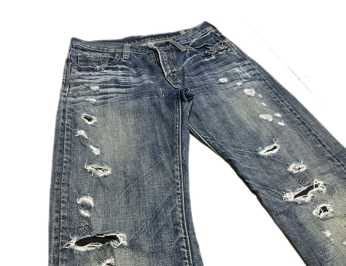 If Six Was Nine 🔥Sick Y2K Bartack Denim Mud Max Style Size US 29 - 4 Thumbnail