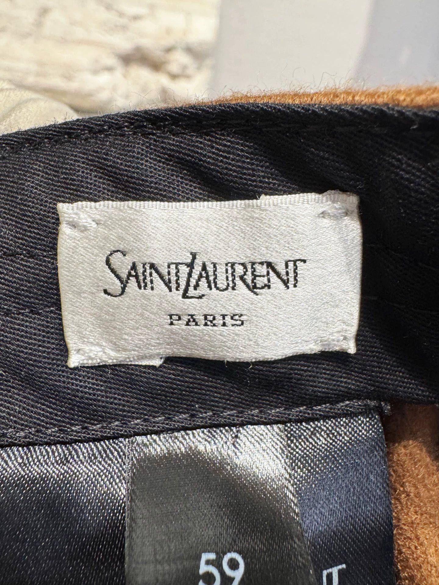 Yves Saint Laurent YSL 99 New Brown Cashmere Bucket Hat 59cm Size ONE SIZE - 7 Thumbnail