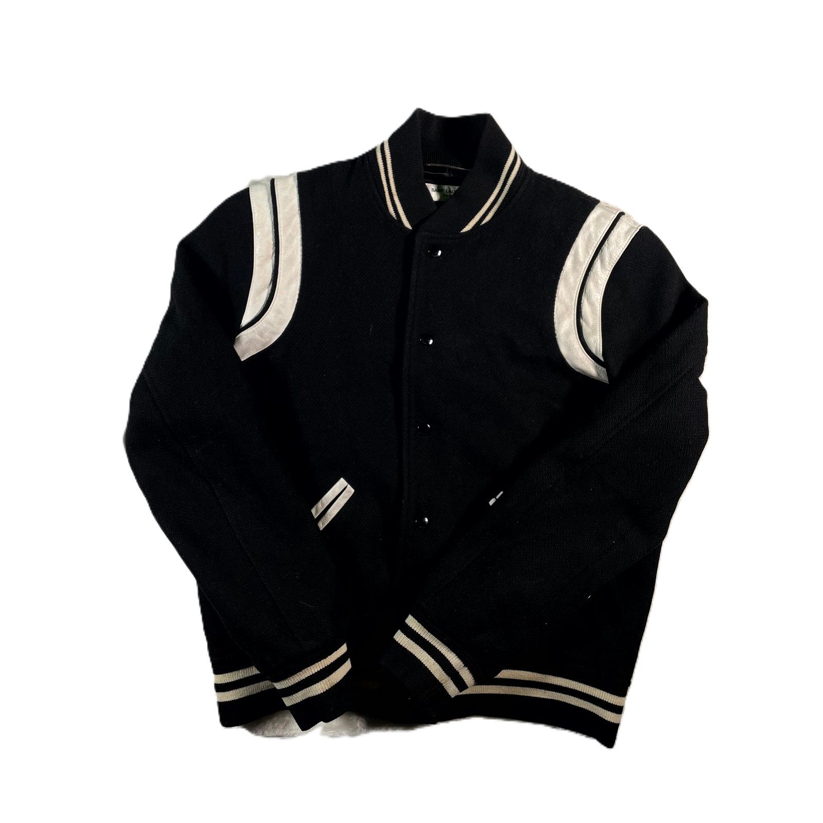Saint Laurent Paris Saint Laurent Teddy Varsity Black Jacket Size US S / EU 44-46 / 1 - 1 Thumbnail