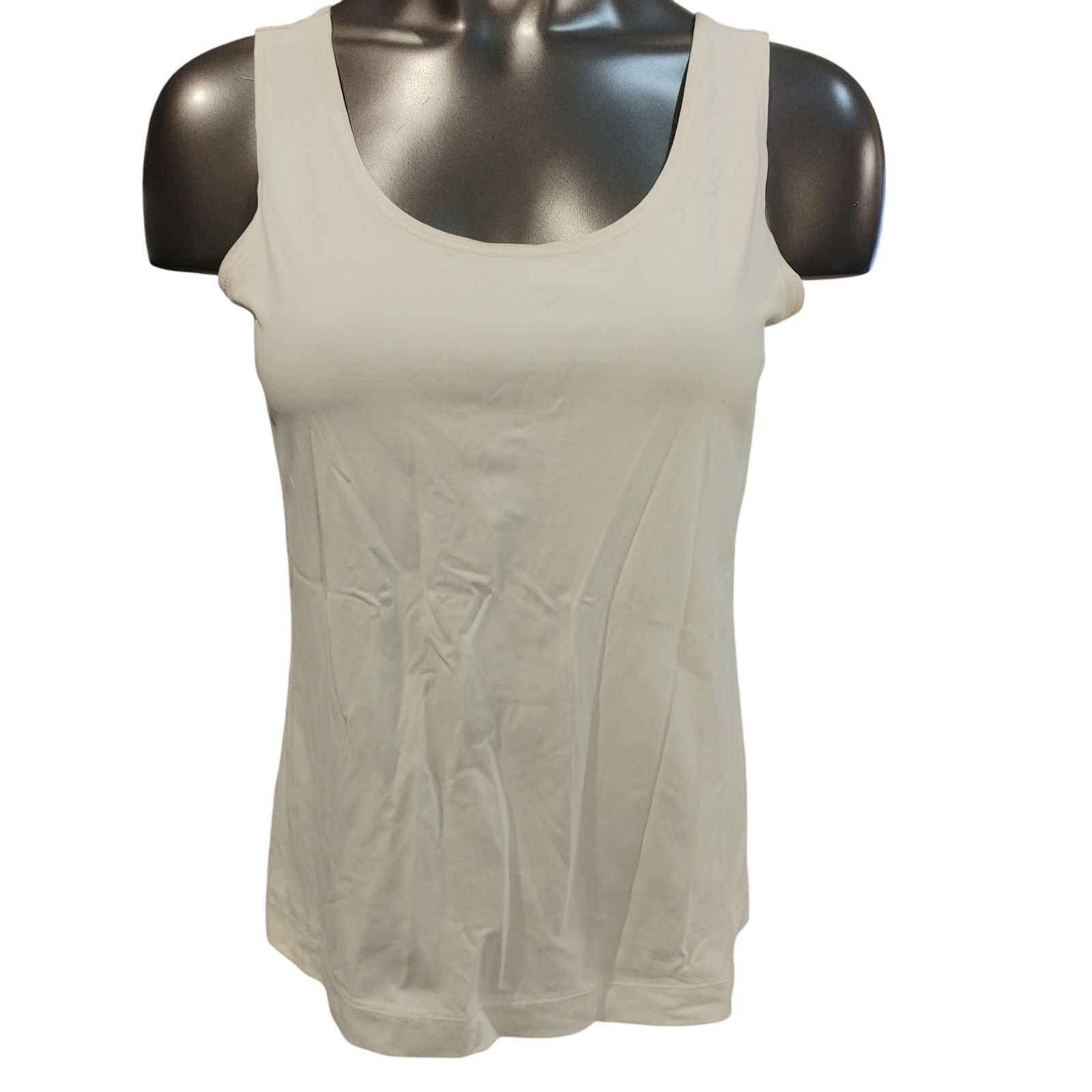 Chicos Chico's Women's 1 (XL) White Sleeveless Round Neck Tank Top Size XL / US 12-14 / IT 48-50 - 1 Thumbnail