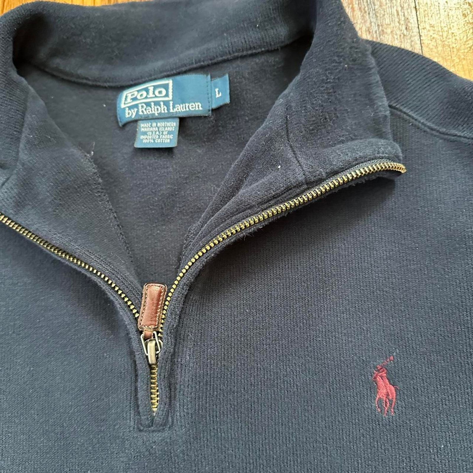 Polo Ralph Lauren Vintage Polo Ralph Lauren Quarter Zip Small Pony size L Size US L / EU 52-54 / 3 - 3 Thumbnail