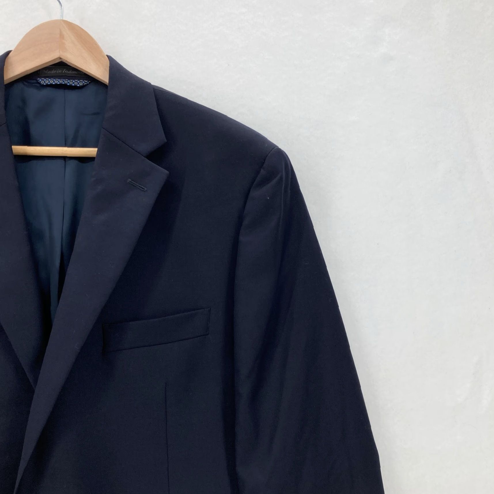 Ralph Lauren Lauren Ralph Lauren Blazer Mens 42R Navy Wool Blend Two Button Button Coat Jacket -Notch Lapel- Navy Blue Size 42R - 2 Thumbnail