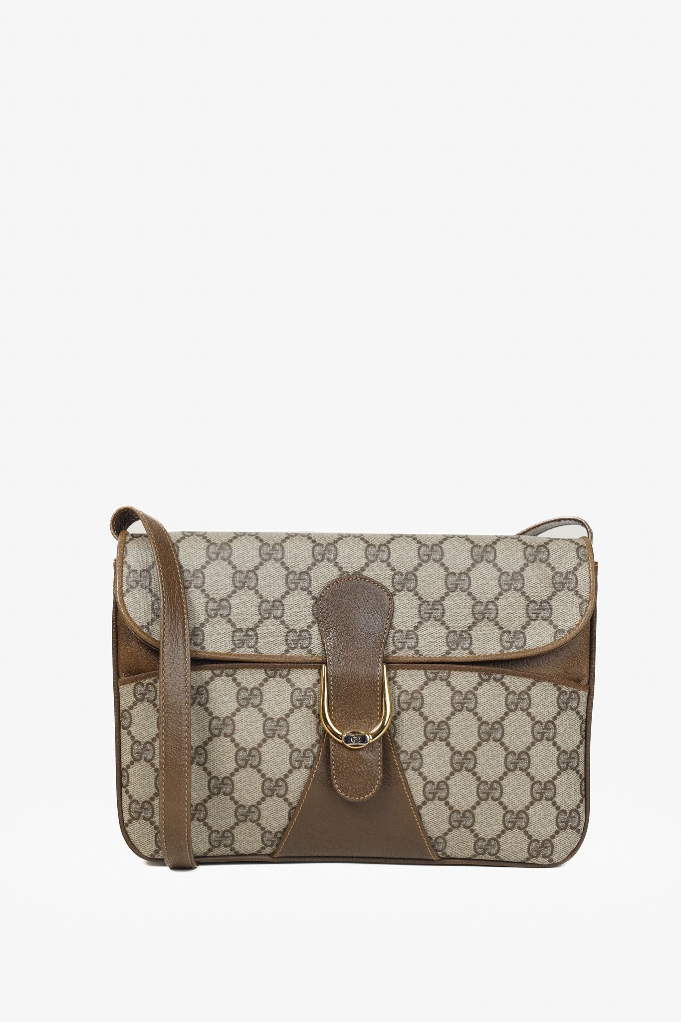 Gucci Gucci Vintage Beige Monogram Messenger Clutch Size ONE SIZE - 1 Thumbnail