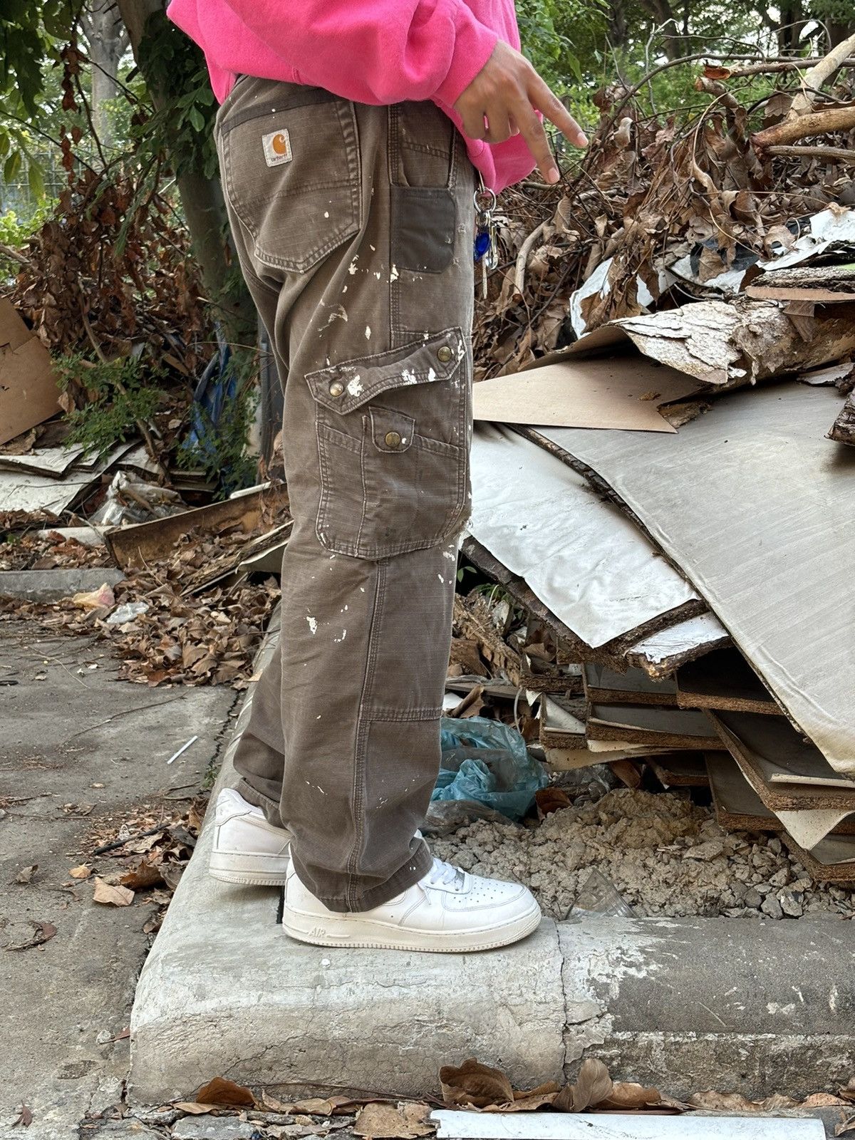 Carhartt CARHARTT RIPSTOP BROWN FADED CARGO PANTS WORKWEAR Size US 36 / EU 52 - 15 Thumbnail
