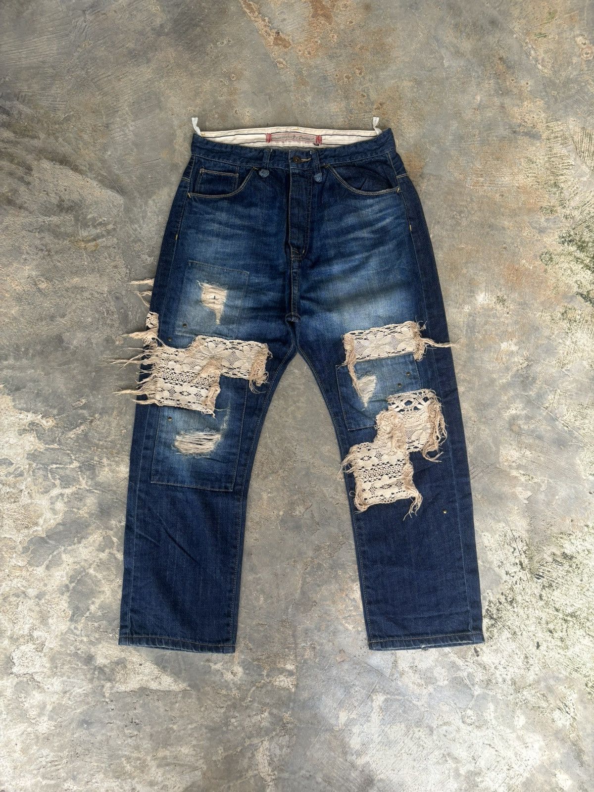 Hysteric Glamour Distressed Baloony and Bed Denim Japanese Style Jeans Size US 30 / EU 46 - 1 Thumbnail