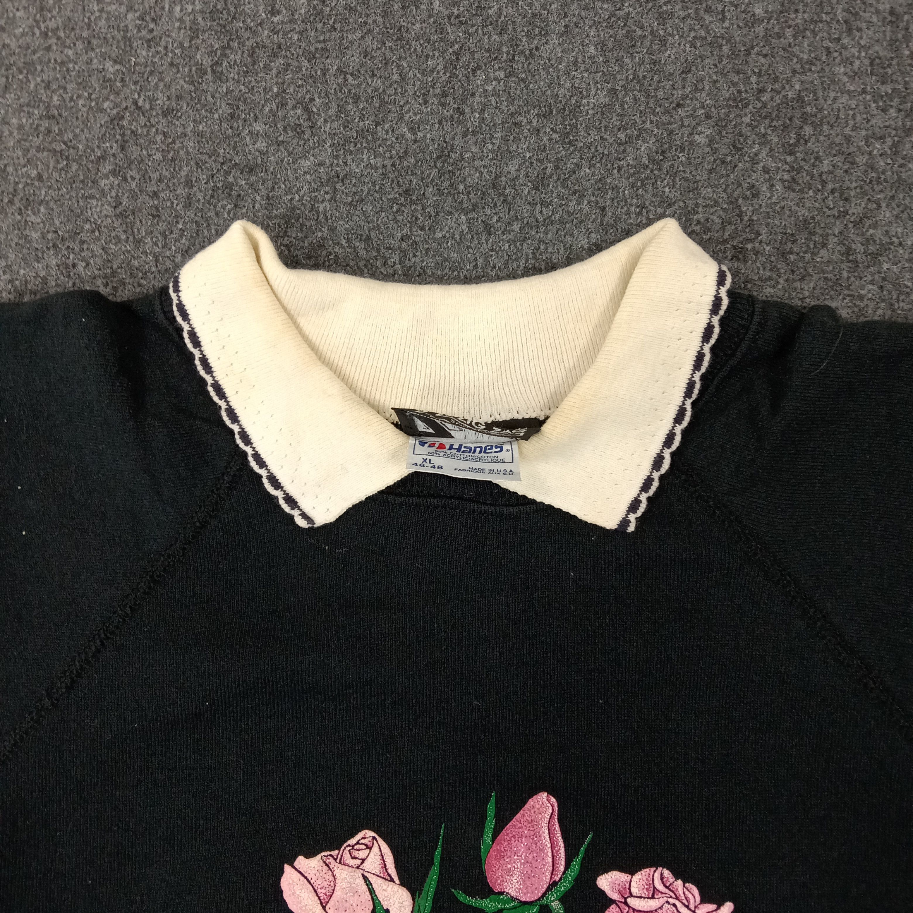 Vintage Vintage Flower Zig Zag American Preppy Style Sweatshirt Size US L / EU 52-54 / 3 - 4 Thumbnail