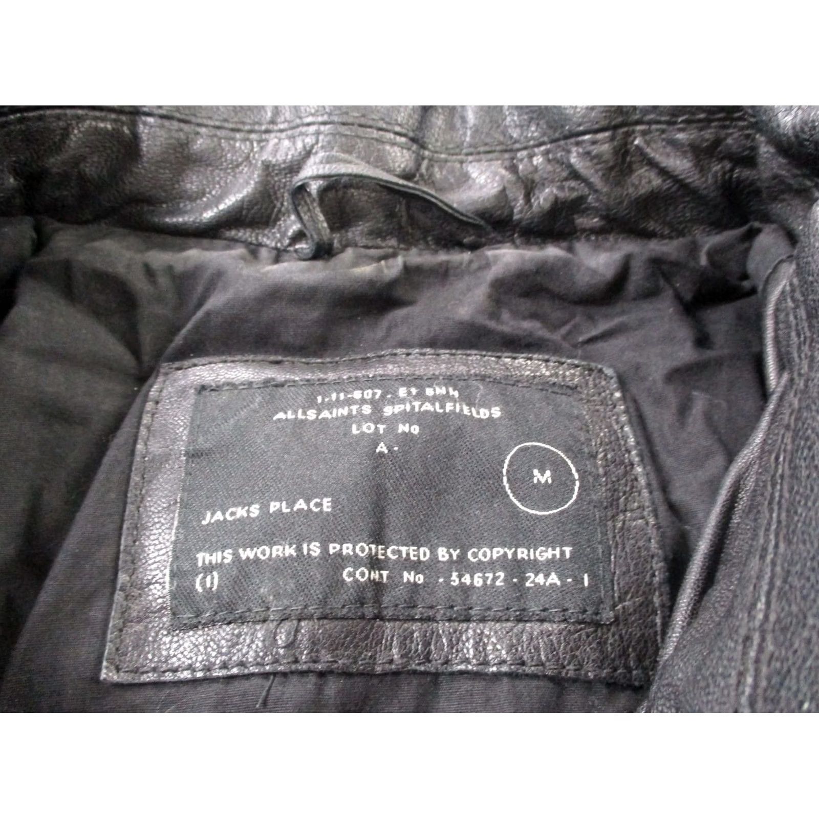 Allsaints AllSaints Leather Jacket Mens M Black Biker Lined Windproof Pockets Zipped Pockets Classic Outdoors Trucker Size US M / EU 48-50 / 2 - 6 Thumbnail
