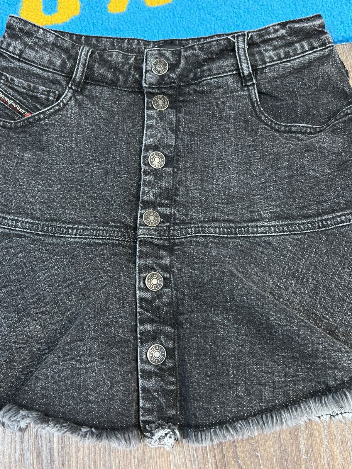 Diesel Diesel Denim Button Up Grey Mini Skirt Size 24" / US 00 / IT 34 - 6 Thumbnail