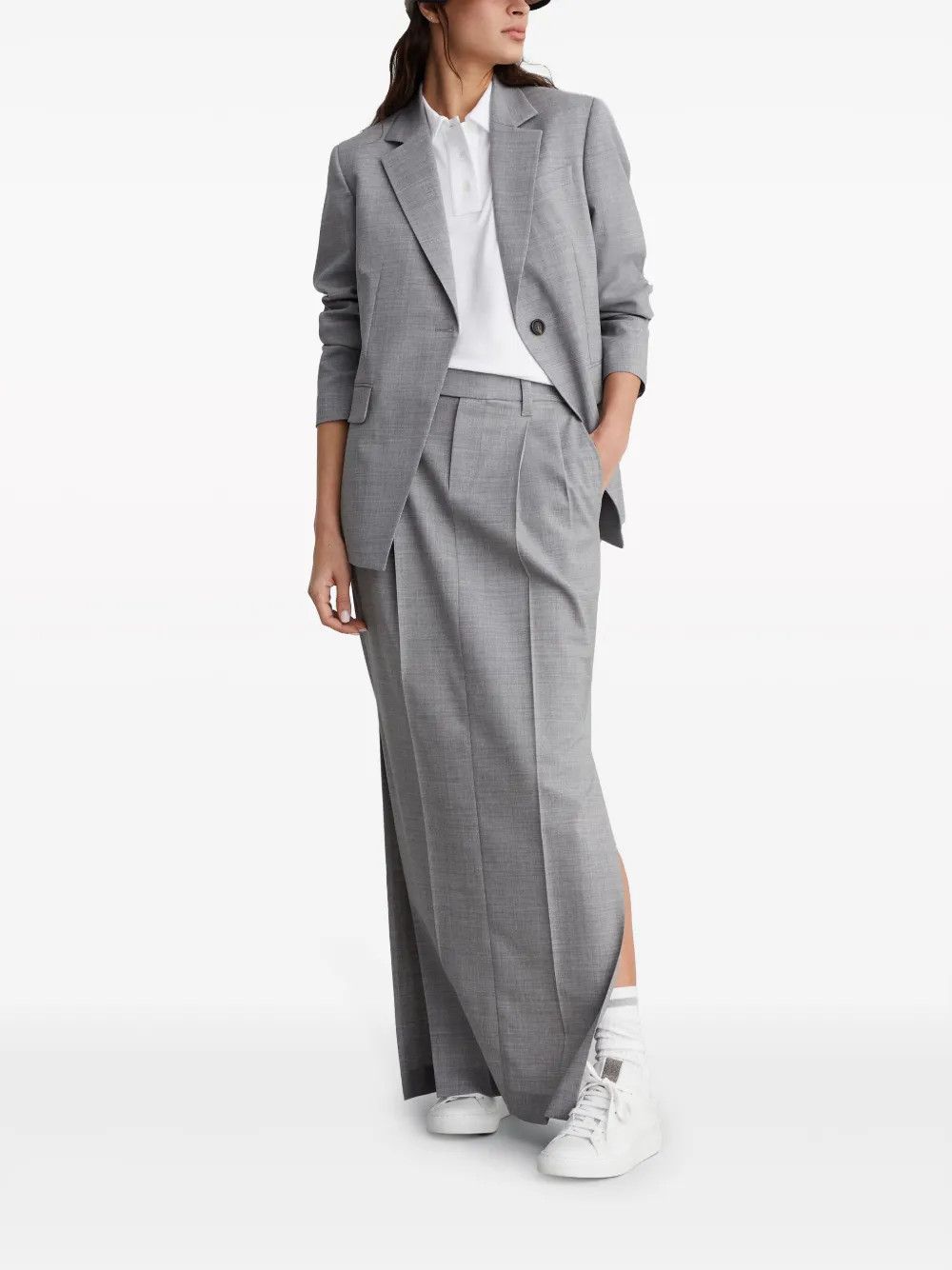 Brunello Cucinelli o1la1rc1a0425 Skirt in Grey Size 26" / US 2 / IT 38 - 4 Thumbnail