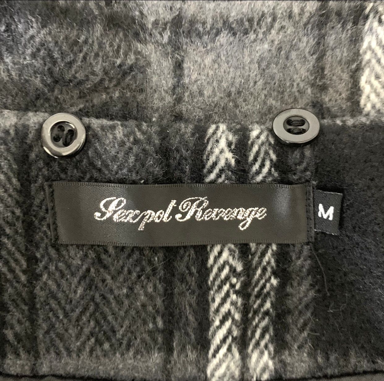 Japanese Brand Vintage Sexpot Revenge Punk Wool Double Breasted Trench Coat Size M / US 6-8 / IT 42-44 - 11 Thumbnail