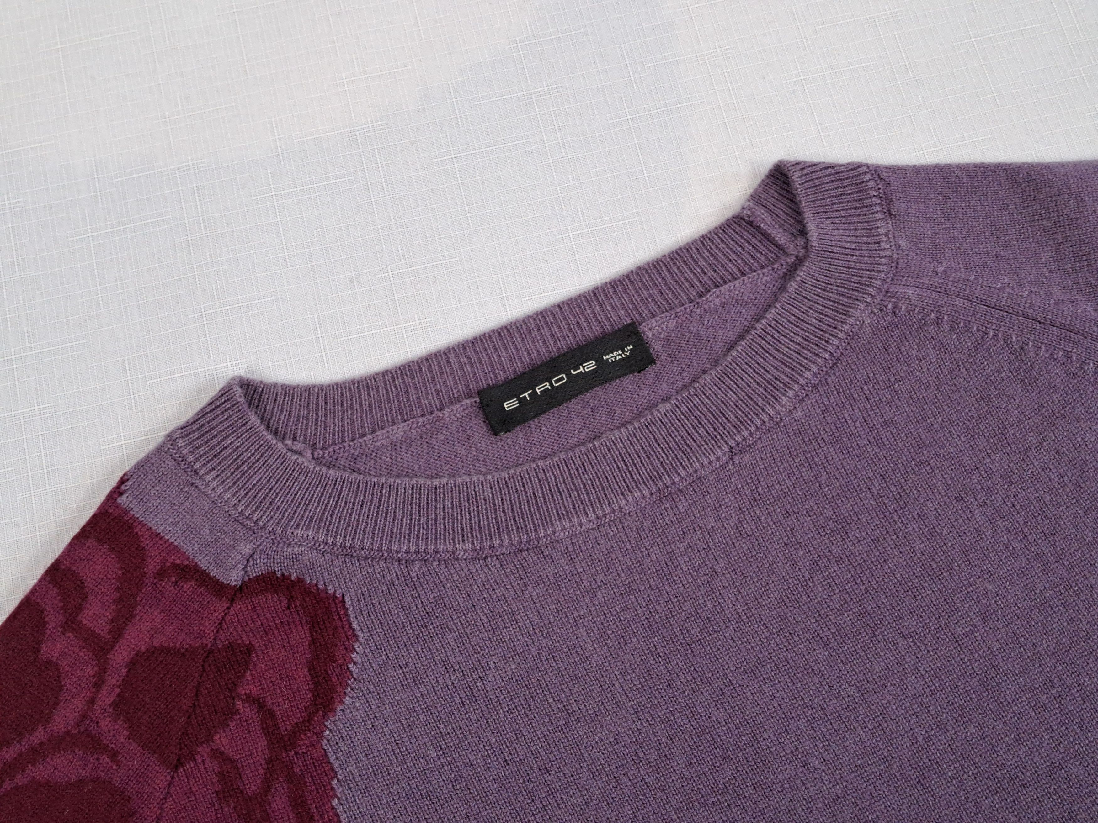 Etro ETRO long wool sweater with flowers. Size 42 Size XL / US 12-14 / IT 48-50 - 10 Thumbnail