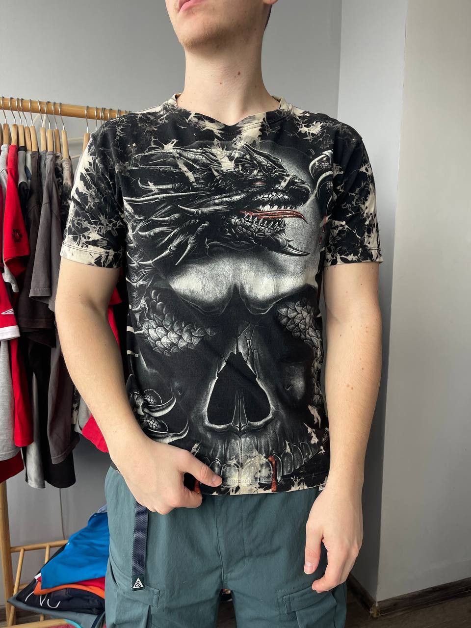 Vintage Vintage Full Print Dragon Tee willd overprint Size US M / EU 48-50 / 2 - 1 Thumbnail