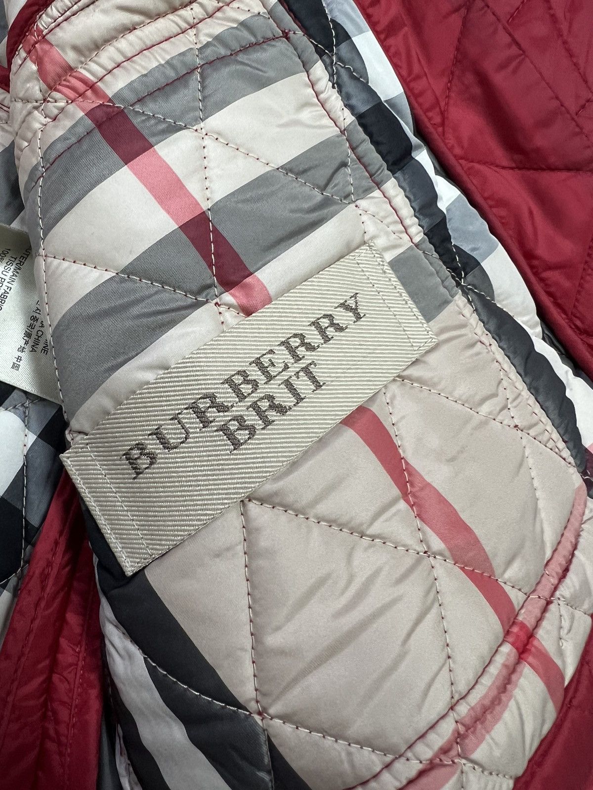 Burberry Burberry Burberrys Nova Check Quilted red Jacket Coat Size S / US 4 / IT 40 - 8 Thumbnail