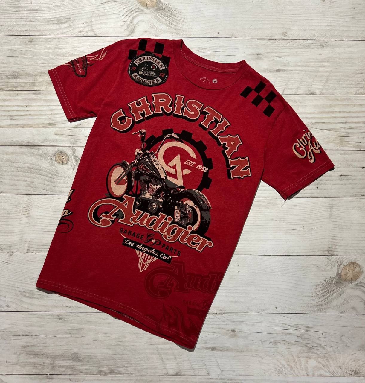 Vintage Christian Audigier Garage Parts T-Shirt Y2K Moto