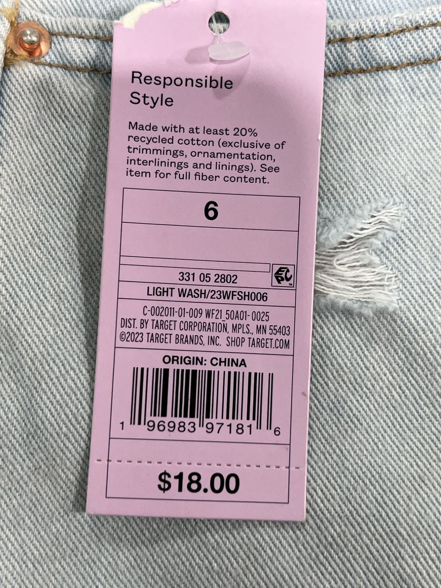 Other Wild Fable - Women's High-Rise Cut Off Jean Shorts - Light B Size 28" / US 6 / IT 42 - 9 Thumbnail