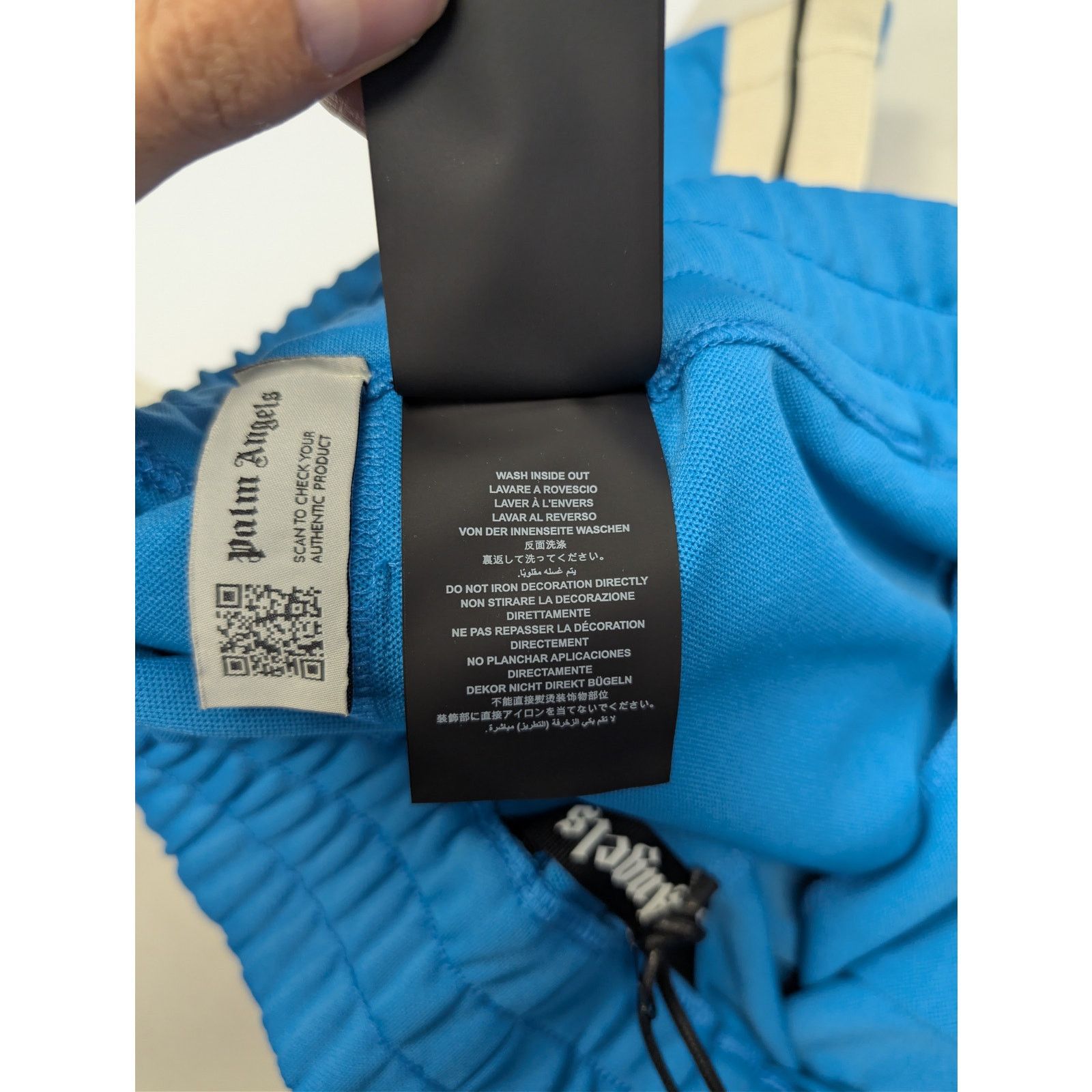 Palm Angels o1rshd1 Classic Logo Track Shorts in Light Blue / Off-White Size US 38 / EU 54 - 17 Thumbnail