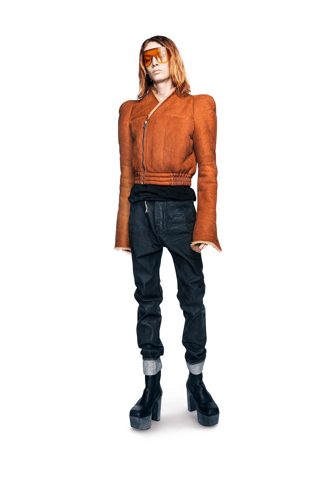 image of Rick Owens x Rick Owens Drkshdw Fw19 Raw Collapse Jeans Made In Japan in Raw Indigo, Men's (Size 27