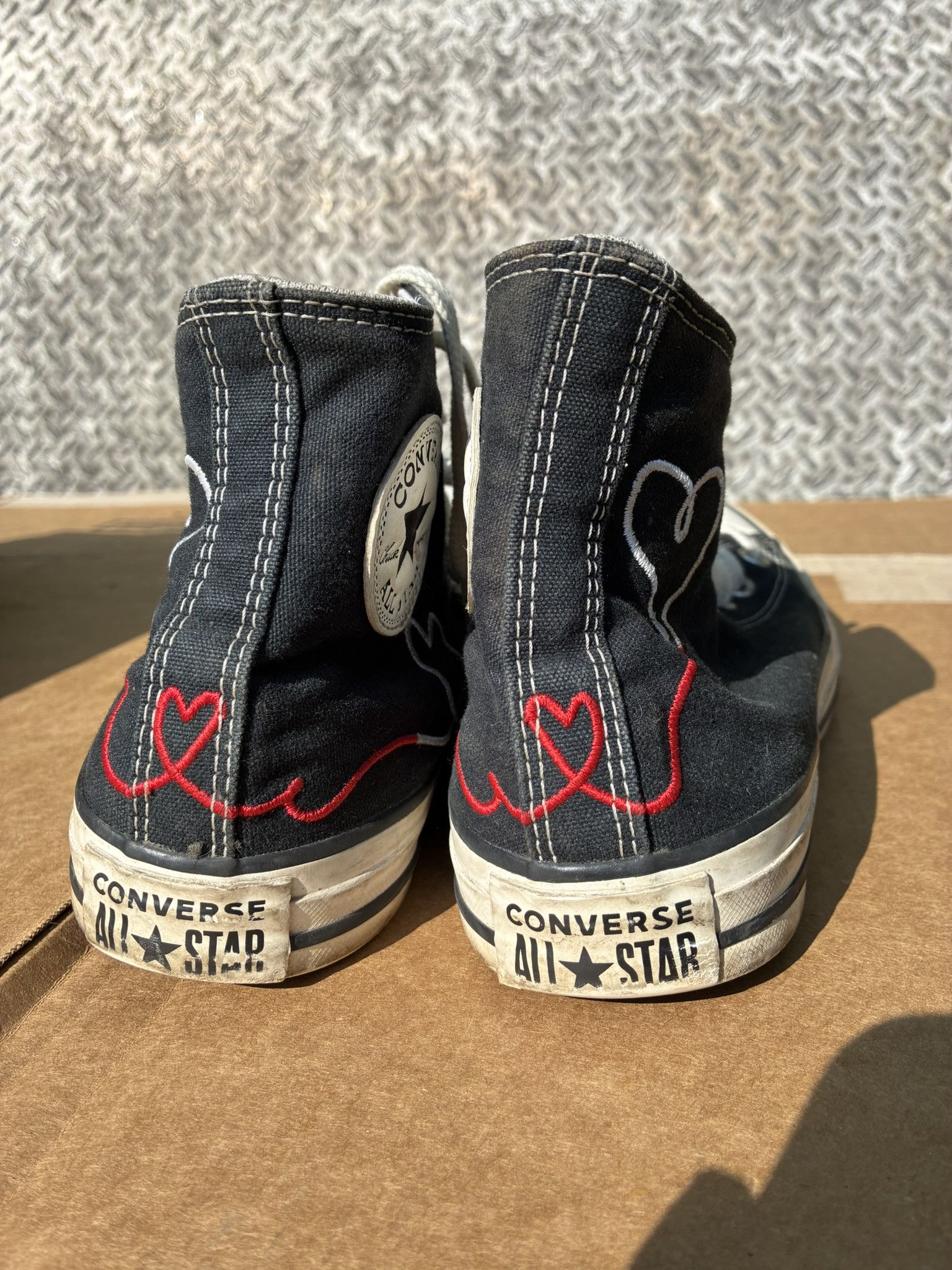 Converse Converse Made With Love High Tops Shoes Black White Size US 9 / IT 39 - 3 Thumbnail