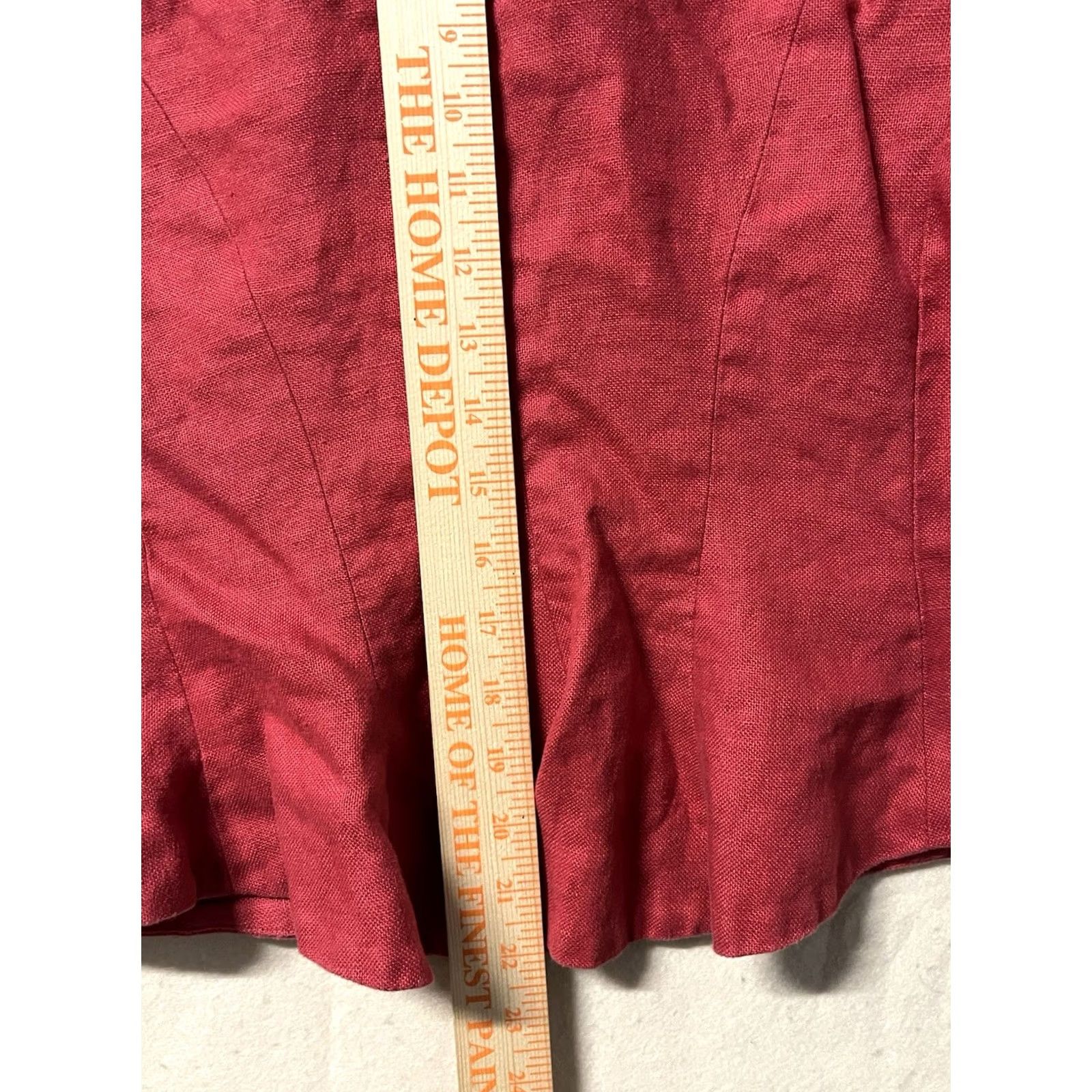 Ralph Lauren Lauren Ralph Lauren Blazer Women 14 Red 100% Linen Short Jacket Coat Solid Woven Classic Preppy Regular Country China Size XL / US 12-14 / IT 48-50 - 4 Thumbnail
