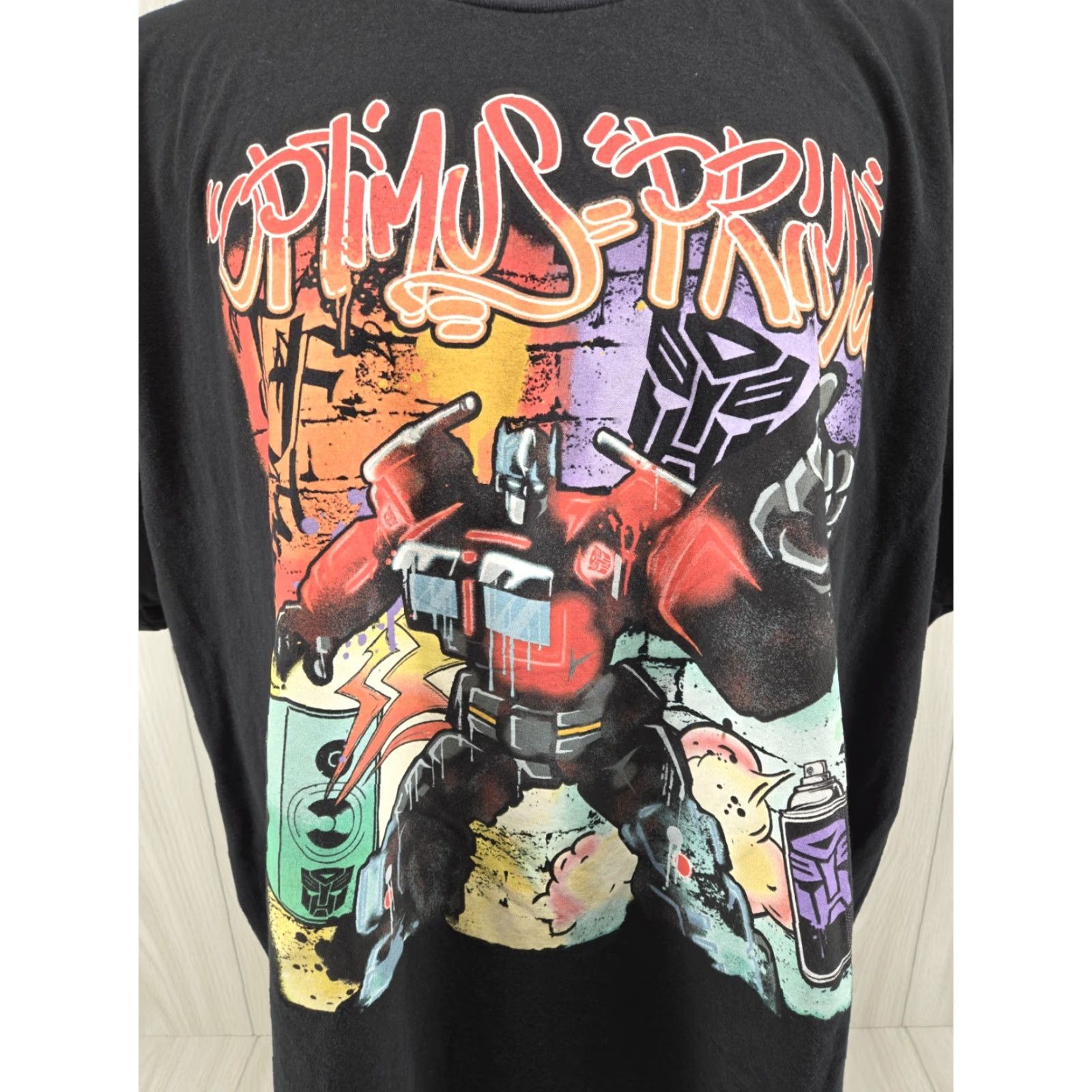 Vintage Transformers Black Mens T-Shirt Short Sleeve Size 3XL Optimus Prime Classi c Logo Print Vintage? No Size US XXL / EU 58 / 5 - 3 Thumbnail