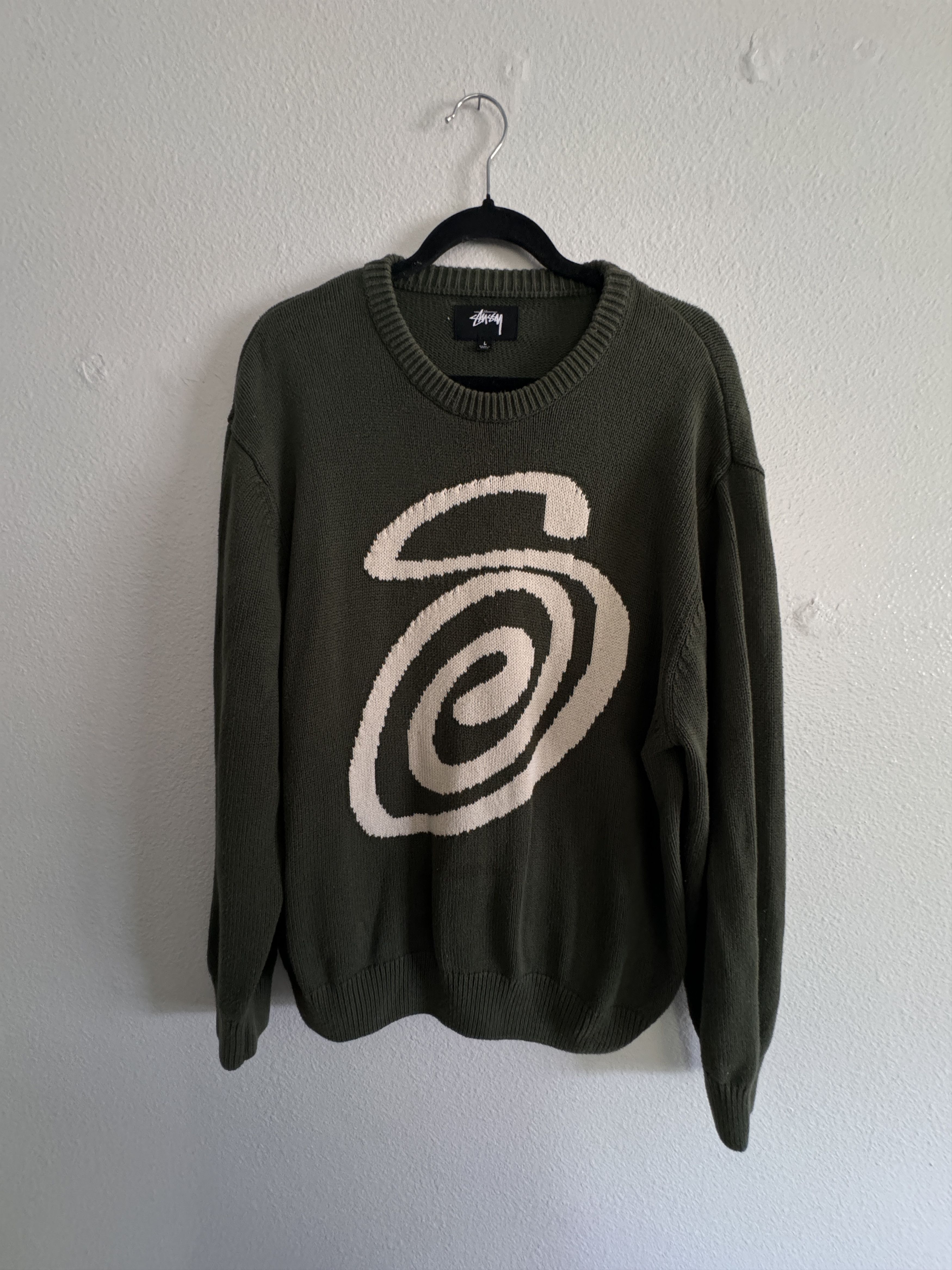Stussy Curly S Sweater Size US L / EU 52-54 / 3 - 2 Thumbnail